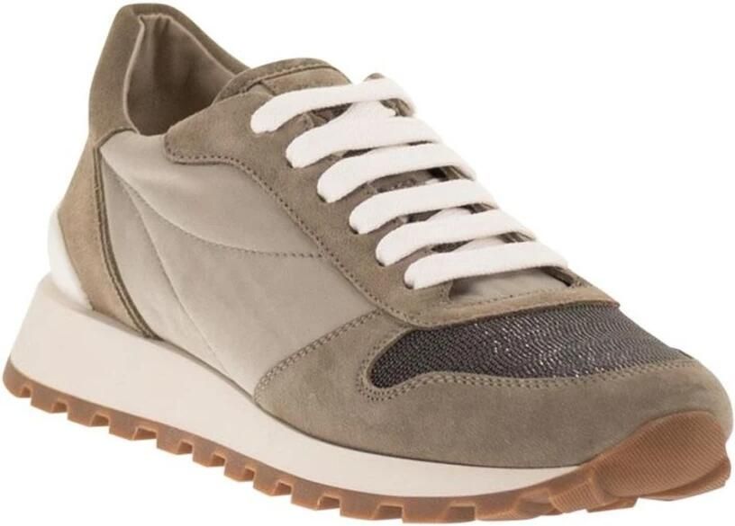 Brunello Cucinelli Suède en nylon lage sneakers - Foto 3