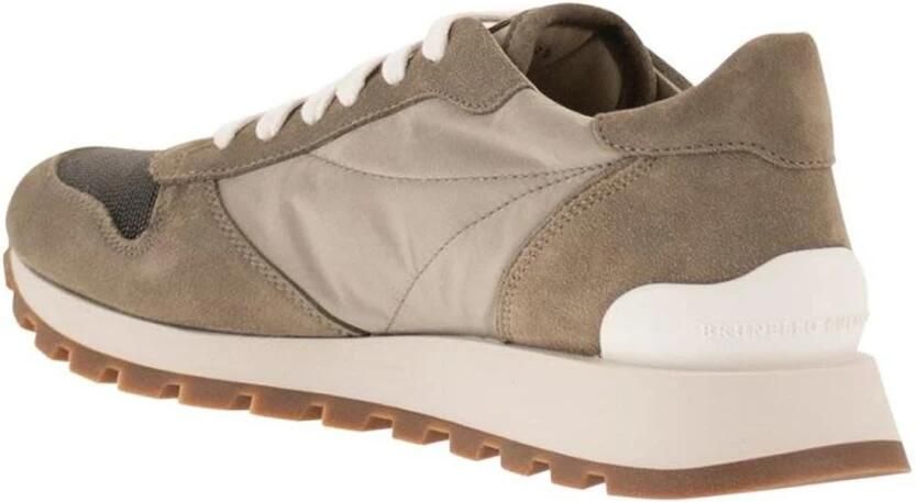 Brunello Cucinelli Suède en nylon lage sneakers - Foto 4