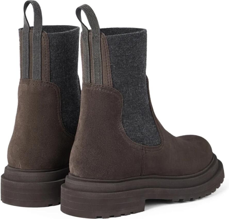 Brunello Cucinelli Suède Enkellaarsjes met Monili Detail - Foto 2