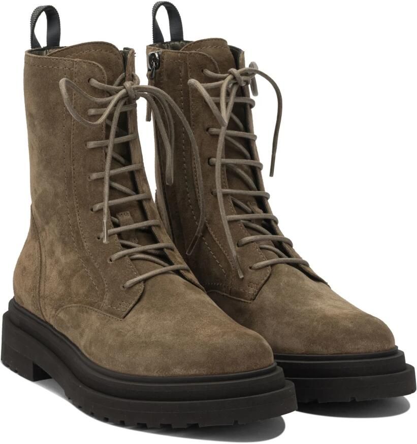 Brunello Cucinelli Suede Enkellaarsjes met Veters - Foto 2