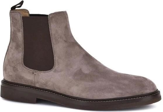 Brunello Cucinelli Suède Enkellaarzen met Stretchband