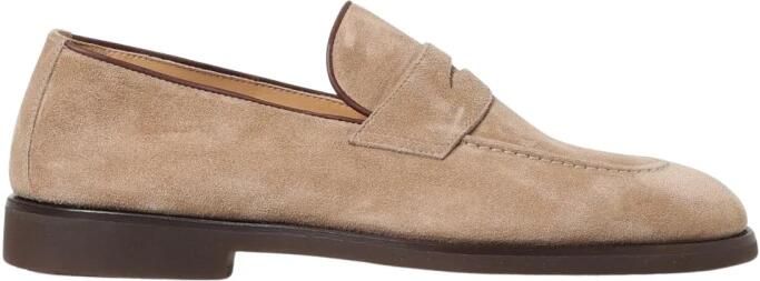 Brunello Cucinelli Suede Leren Penny Loafers