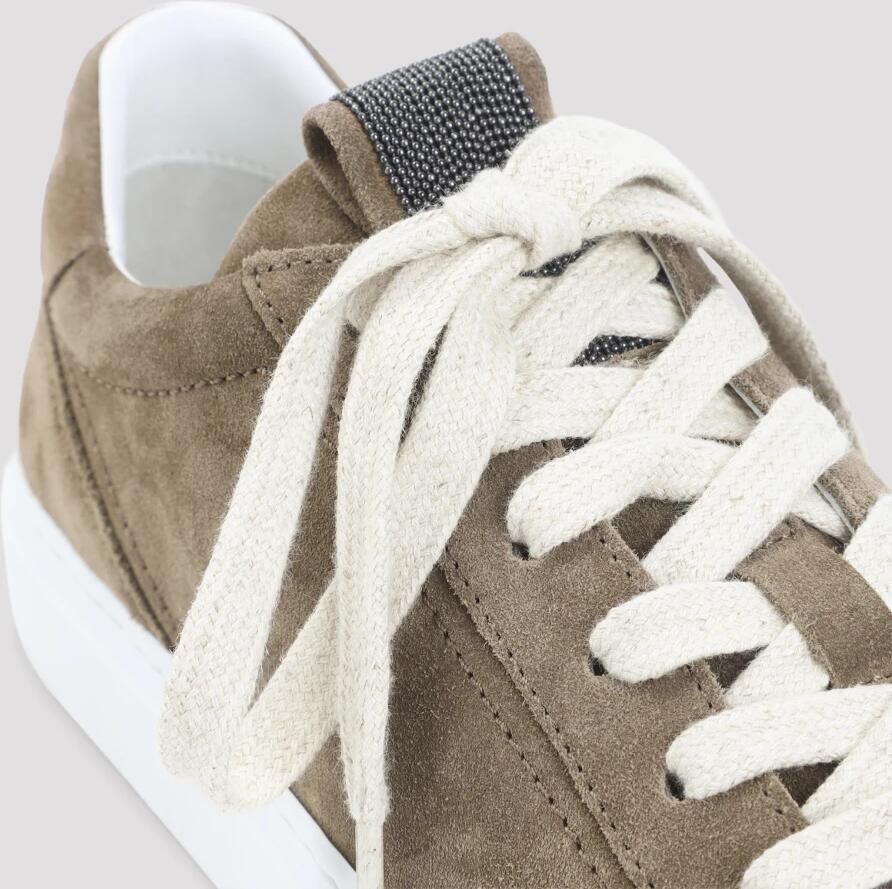 Brunello Cucinelli Suède Leren Sneakers - Foto 2