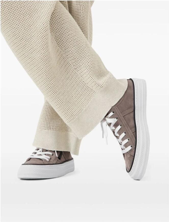 Brunello Cucinelli Suède Sneakers met Monili - Foto 2