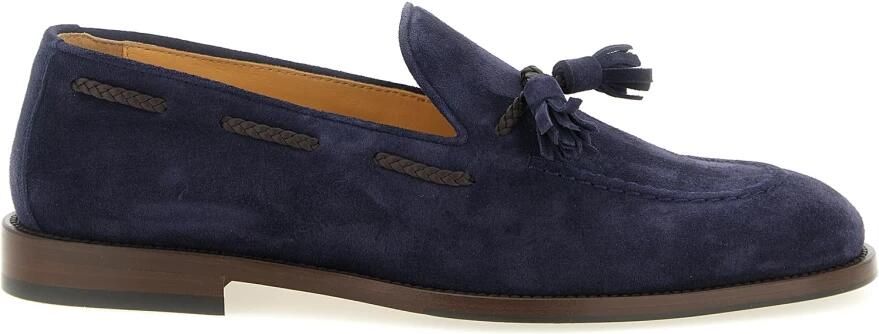 Brunello Cucinelli Tassel Detail Suede Loafer