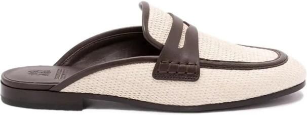 Brunello Cucinelli Techno Raffia Muiltjes