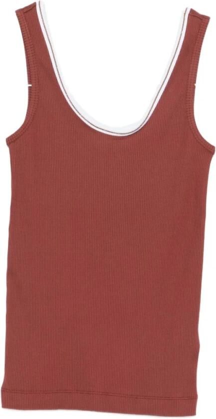 Brunello Cucinelli Top met ribbelboord