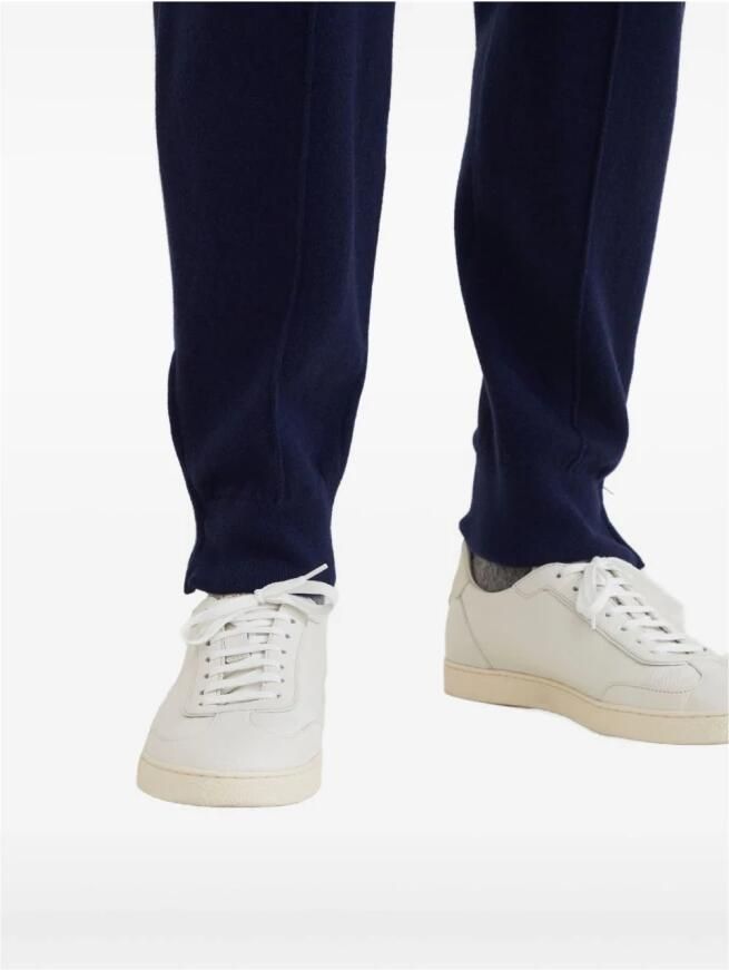 Brunello Cucinelli Witte Sneakers Veters Gewatteerde Enkel