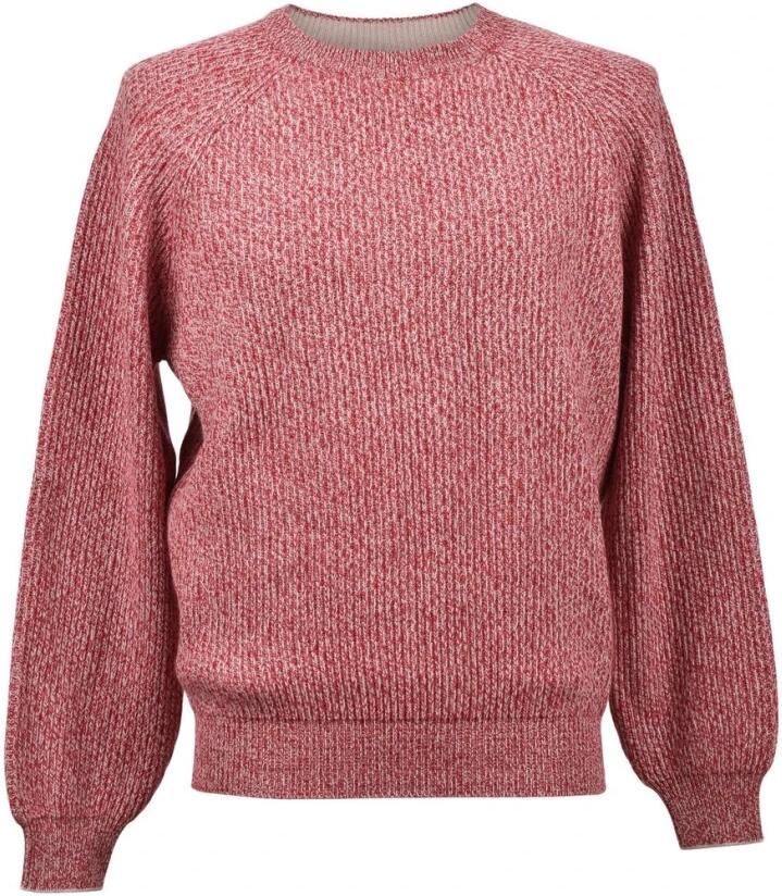 Brunello Cucinelli Wollen sweatshirt met geribbelde boorden en zoom