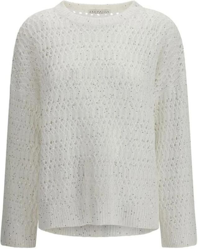 Brunello Cucinelli Zijden Sweatshirt met Geribbelde Boorden