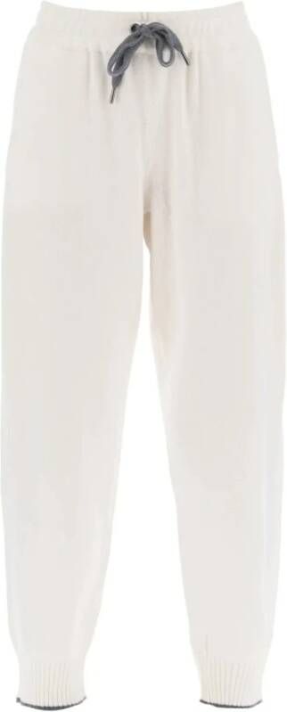 Brunello Cucinelli Cashmere joggingbroek met geribbelde boorden