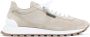 Brunello Cucinelli Climb Beige Suède Leren Sneakers - Thumbnail 1