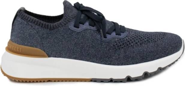 Brunello Cucinelli Elastische Gebreide Sportieve Sneakers