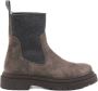 Brunello Cucinelli Elastische Zwarte Laarzen Rubberen Zool - Thumbnail 1