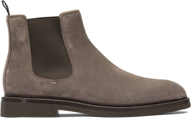 Brunello Cucinelli Grijze Enkellaarzen Elegante Stijl