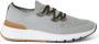 Brunello Cucinelli Grijze Katoenmix Sneaker Logo Print - Thumbnail 1