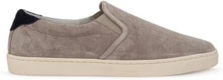 Brunello Cucinelli Grijze Leren Sneaker Klassieke Stijl