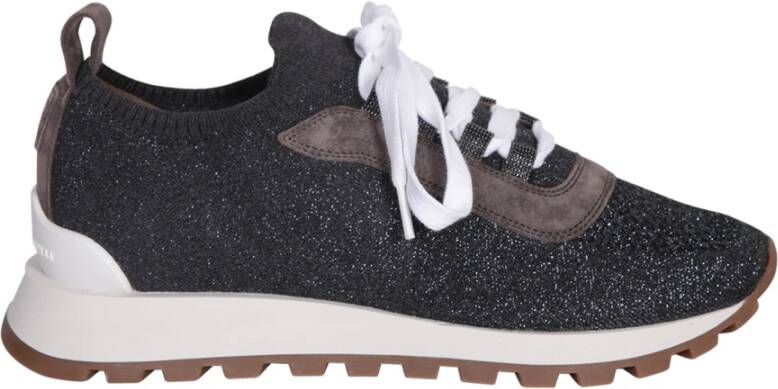 BRUNELLO CUCINELLI Grijze Sneakers voor Dames Stijlvol en Comfortabel Grijs Dames