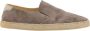 Brunello Cucinelli Grijze Suede Slip-On Espadrilles - Thumbnail 1