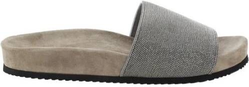Brunello Cucinelli Iconische Juweel Platte Sandalen