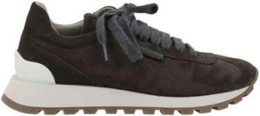 Brunello Cucinelli Iconische versierde suède sneakers