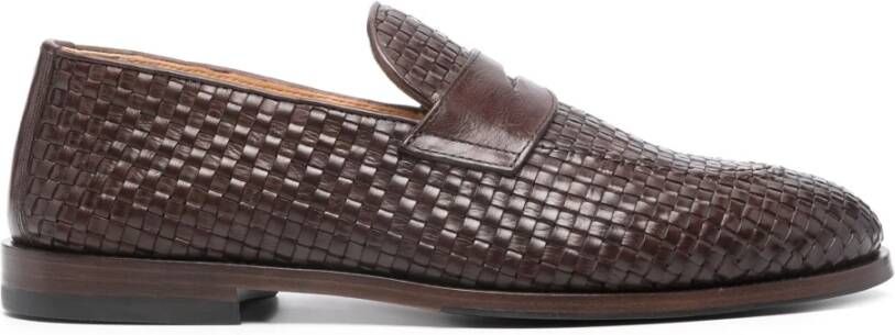 BRUNELLO CUCINELLI Italiaanse leren loafers Brown Heren