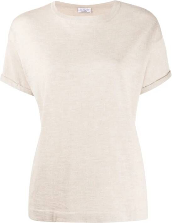 Brunello Cucinelli Kasjmiermix Boothals Gebreide Top