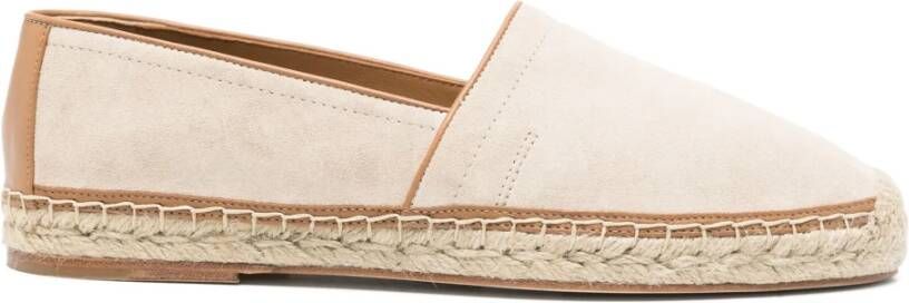 Brunello Cucinelli Leren Espadrilles met Rubberen Zool