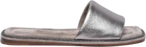 Brunello Cucinelli Leren Instap Sandalen