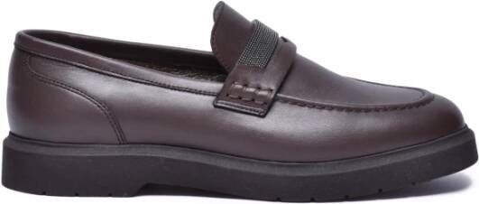 Brunello Cucinelli Leren Mocassin Schoenen met Rubberen Zool