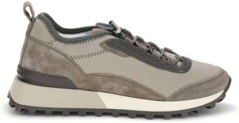 Brunello Cucinelli Leren Sneakers met Koordsluiting