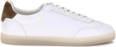 Brunello Cucinelli Leren sneakers met suède detail