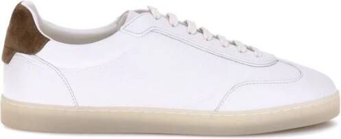 Brunello Cucinelli Leren sneakers met suède detail