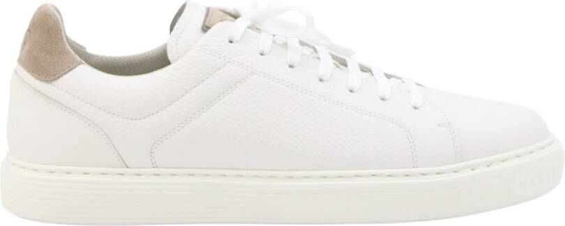 BRUNELLO CUCINELLI Licht natuurlijke witte sneakers White Heren