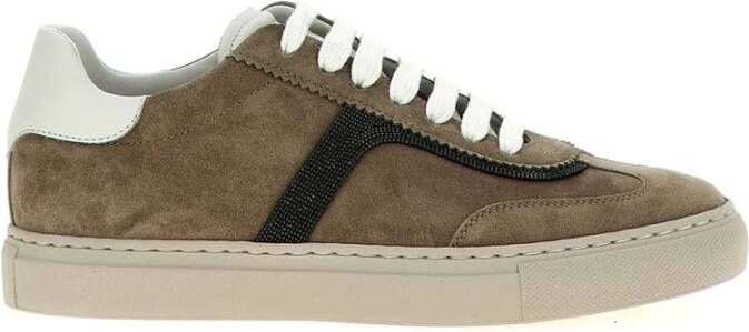 Brunello Cucinelli Lichtbruine Vetersneakers