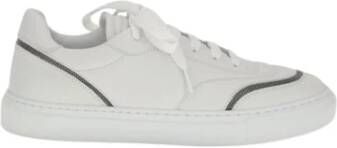 Brunello Cucinelli Luxe Leren Sneakers met Glanzende Details