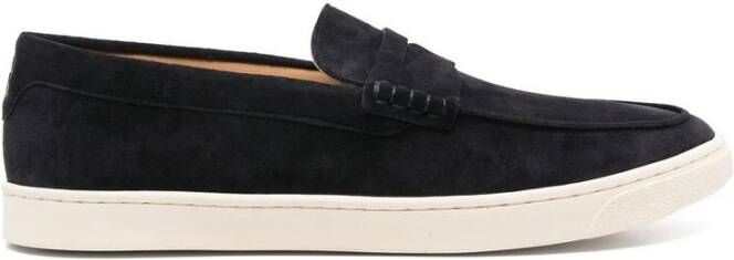 Brunello Cucinelli Marineblauwe Penny Slot Sneakers