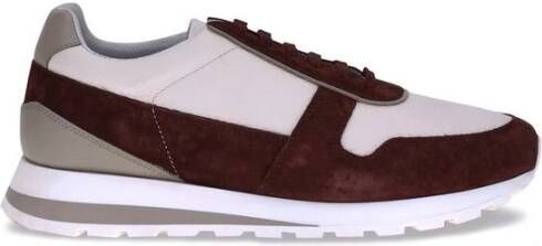 Brunello Cucinelli Multicolor Leren Sneakers met Suède Details
