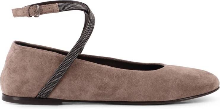 Brunello Cucinelli Platte schoenen met metalen gesp detail