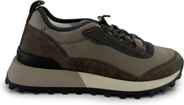 Brunello Cucinelli Platte schoenen met Precious Trim