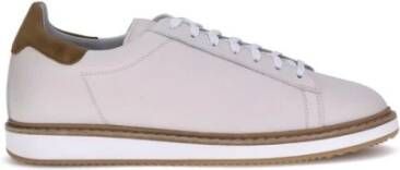 Brunello Cucinelli Sneakers van generfd kalfsleer met suède detail