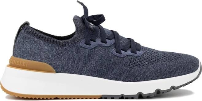 BRUNELLO CUCINELLI Sportieve Herensneakers in Donkerblauw Blue Heren