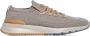 BRUNELLO CUCINELLI Gebreide Sneakers met Rubberen Logo Detail Gray Heren - Thumbnail 1