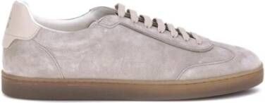Brunello Cucinelli Suede Lace-Up Sneakers met Logoed Binnenzool