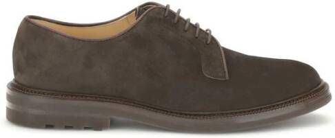 Brunello Cucinelli Suède Veterschoenen van Leer