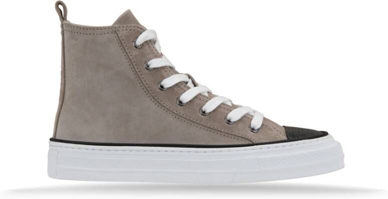 Brunello Cucinelli Suède vetersneakers met strass