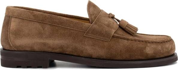 BRUNELLO CUCINELLI Tijdloze suède mocins Brown Heren