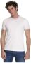 Brunello Cucinelli Wit T-shirt met ronde hals en kleurrijke gestreepte halslijn en mouwboorden - Thumbnail 1