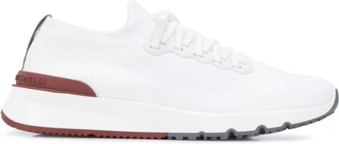 Brunello Cucinelli Witte Katoenen Low-Top Sneakers