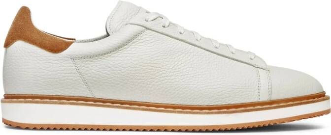Brunello Cucinelli Witte Leren Sneakers met Logodetail